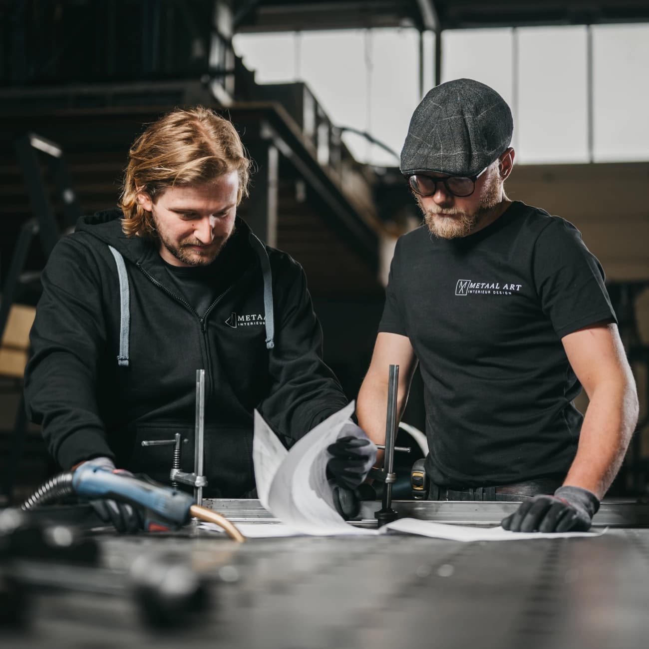 Team Metaal Art aan het werk