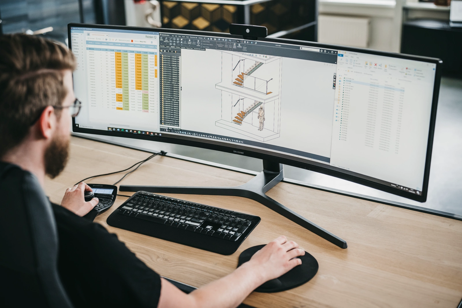 3D ontwerp maken van stalen trap